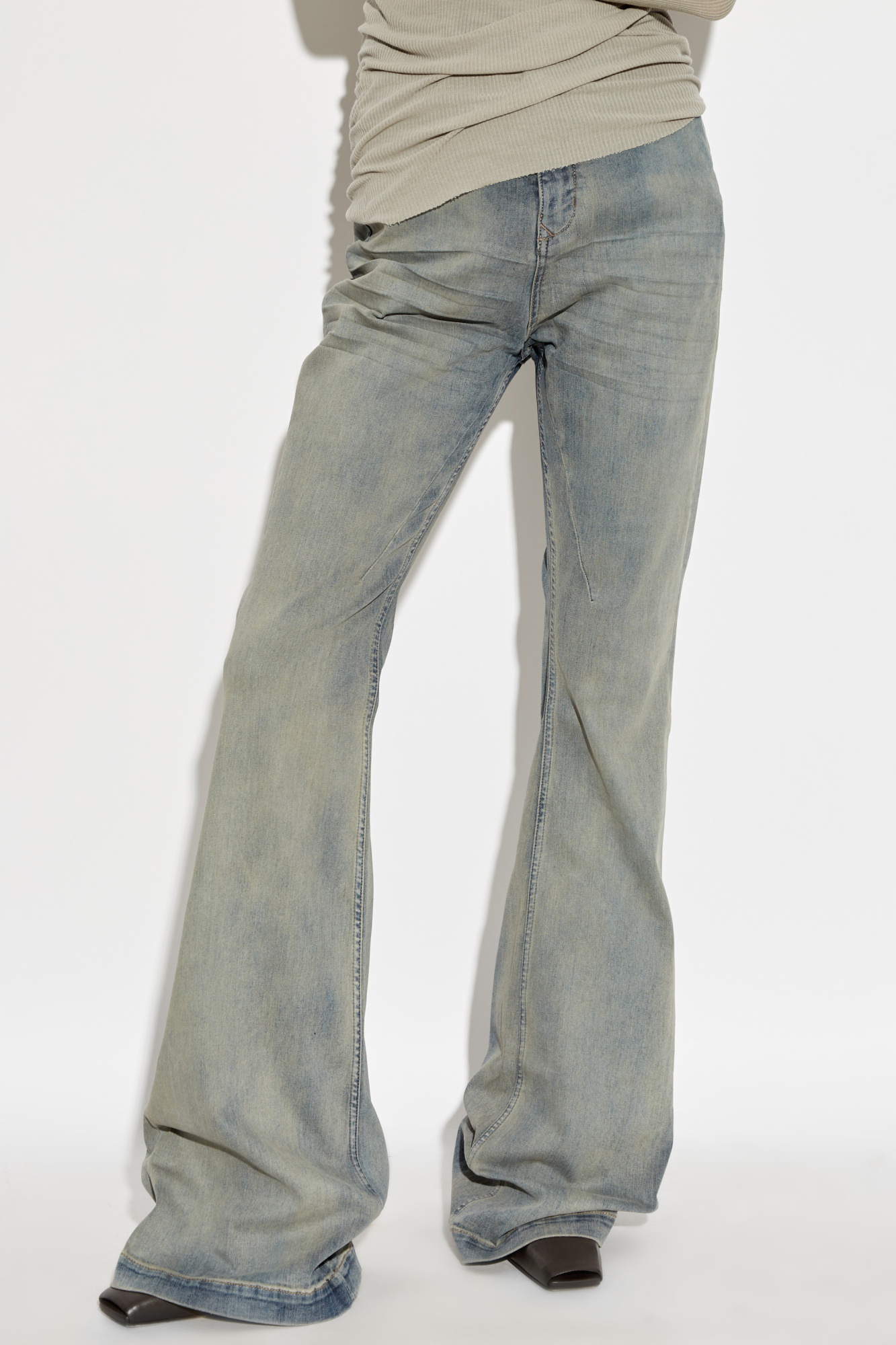 Rick Owens 3/4 Sphinx Cut Waxed Denim Pants - 31 US